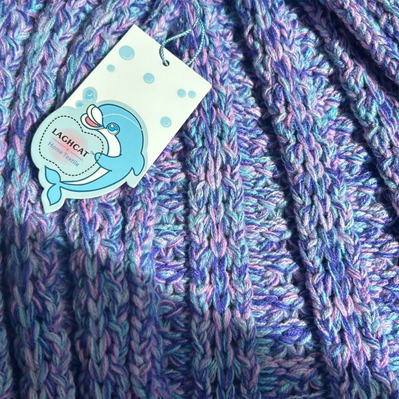 Mermaid Tail Blanket Purple Blue Pink Laghcat - Picture 4 of 4
